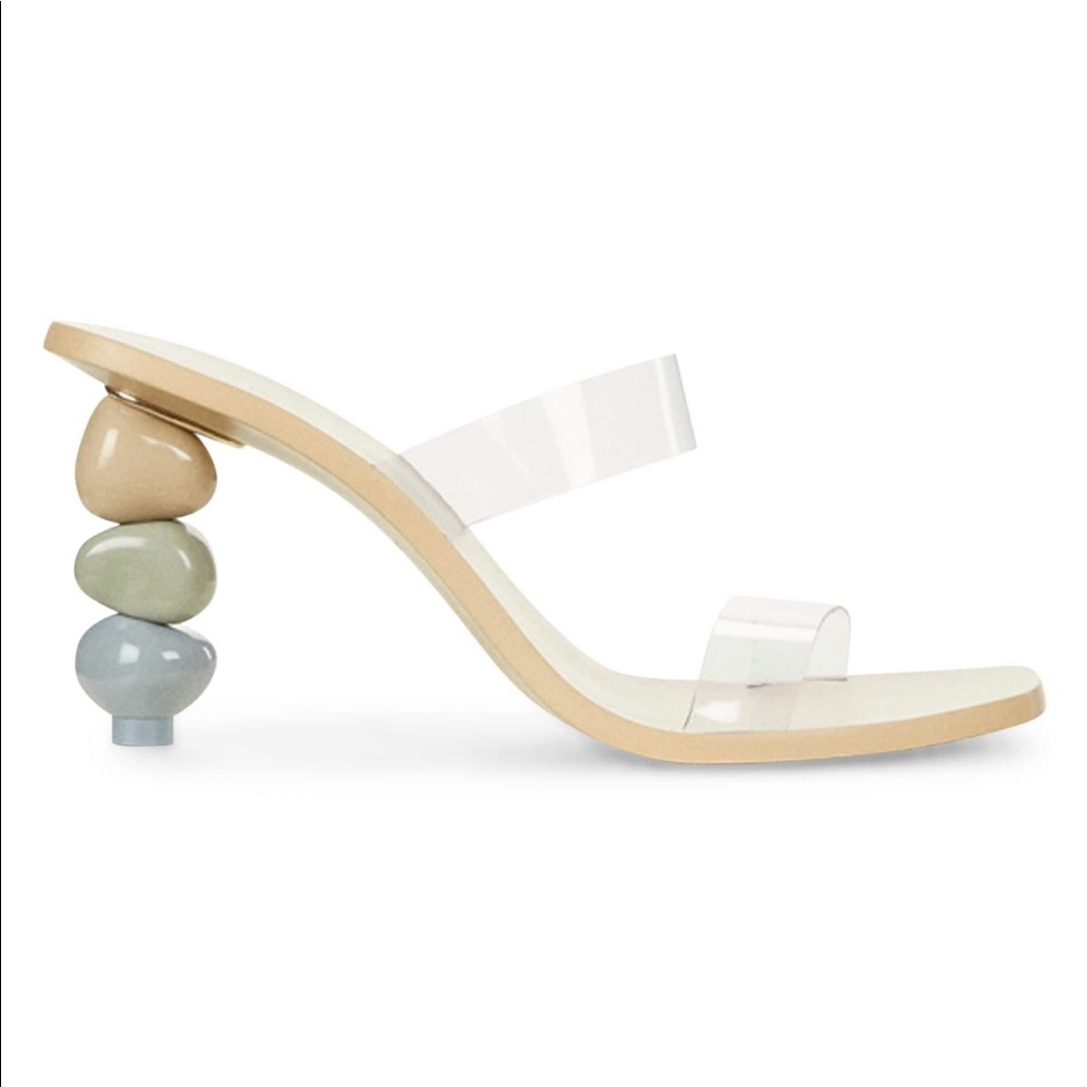 Cult gaia Meta Bauble-Heel Vinyl Mules